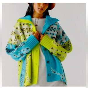 URBAN OUTFITTERS BDG Austin Sweater Jacket/sweater Colorful Patterned Cardigan